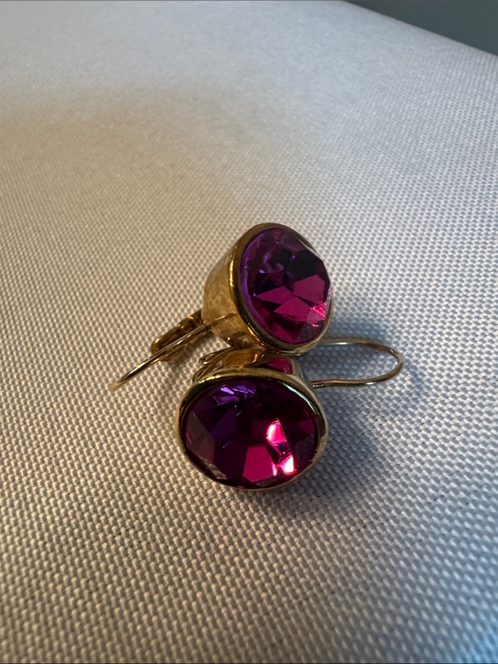 Kade Spade Gold-Setting Pink Crystal Drop Earrings